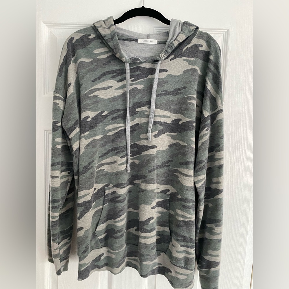 Cherish brand ladies hoodie and camo size extra-large